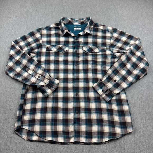 Columbia Other - Columbia Shirt Men Large Green Plaid Tartan Long Sleeve Button Up Fishing Hiking
